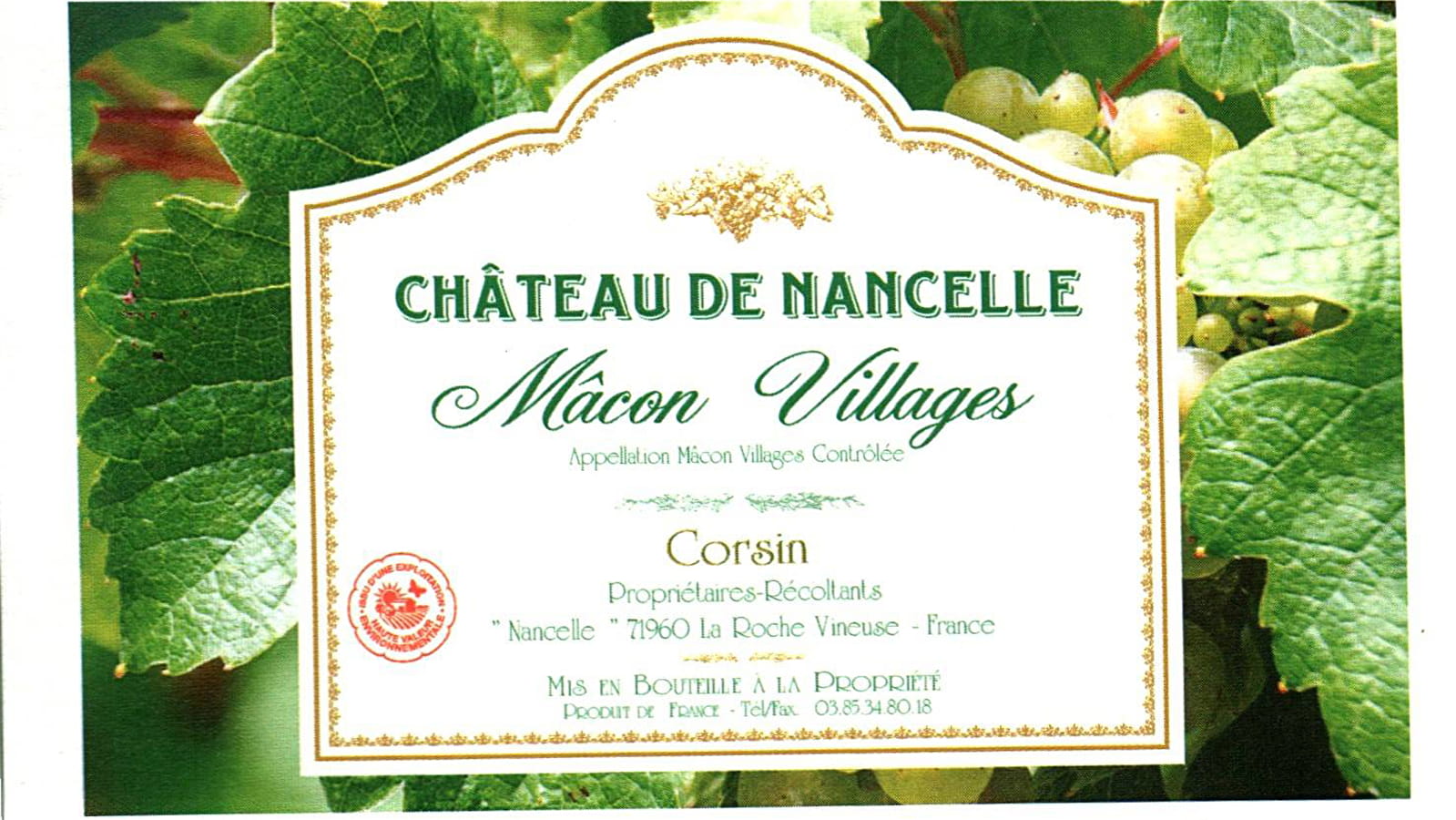 Les vins Corsin – Château de Nancelle 