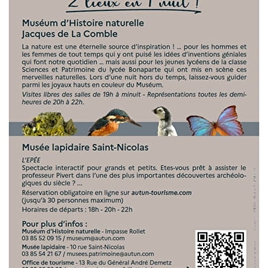 Nuit Européenne des musées au Muséum d'Histoire Naturelle d'Autun