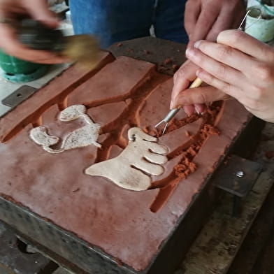 Atelier de la Treille - Stage Bronze Moulage au Sable